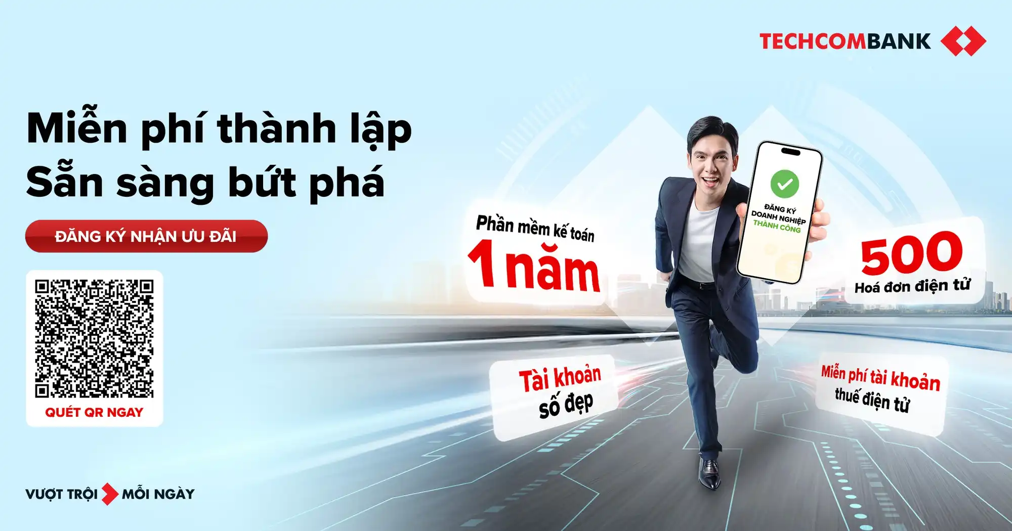 Techcombank & Cenvi tài trợ miễn phí gói thành lập doanh nghiệp cho hộ kinh doanh chuyển đổi và start up